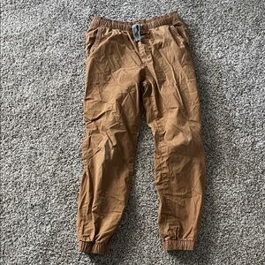 Casual Drawstring Jogger Pants in Brown